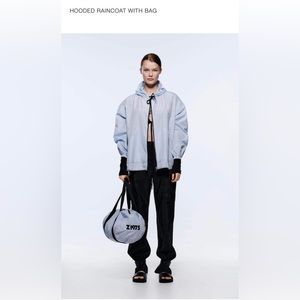 Zara hooded raincoat set with a bag